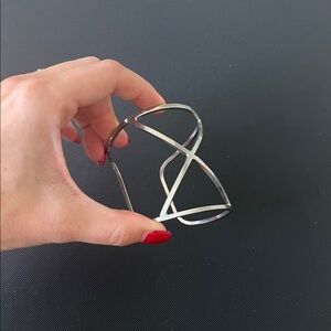 Silver Geometric Cuff Bracelet